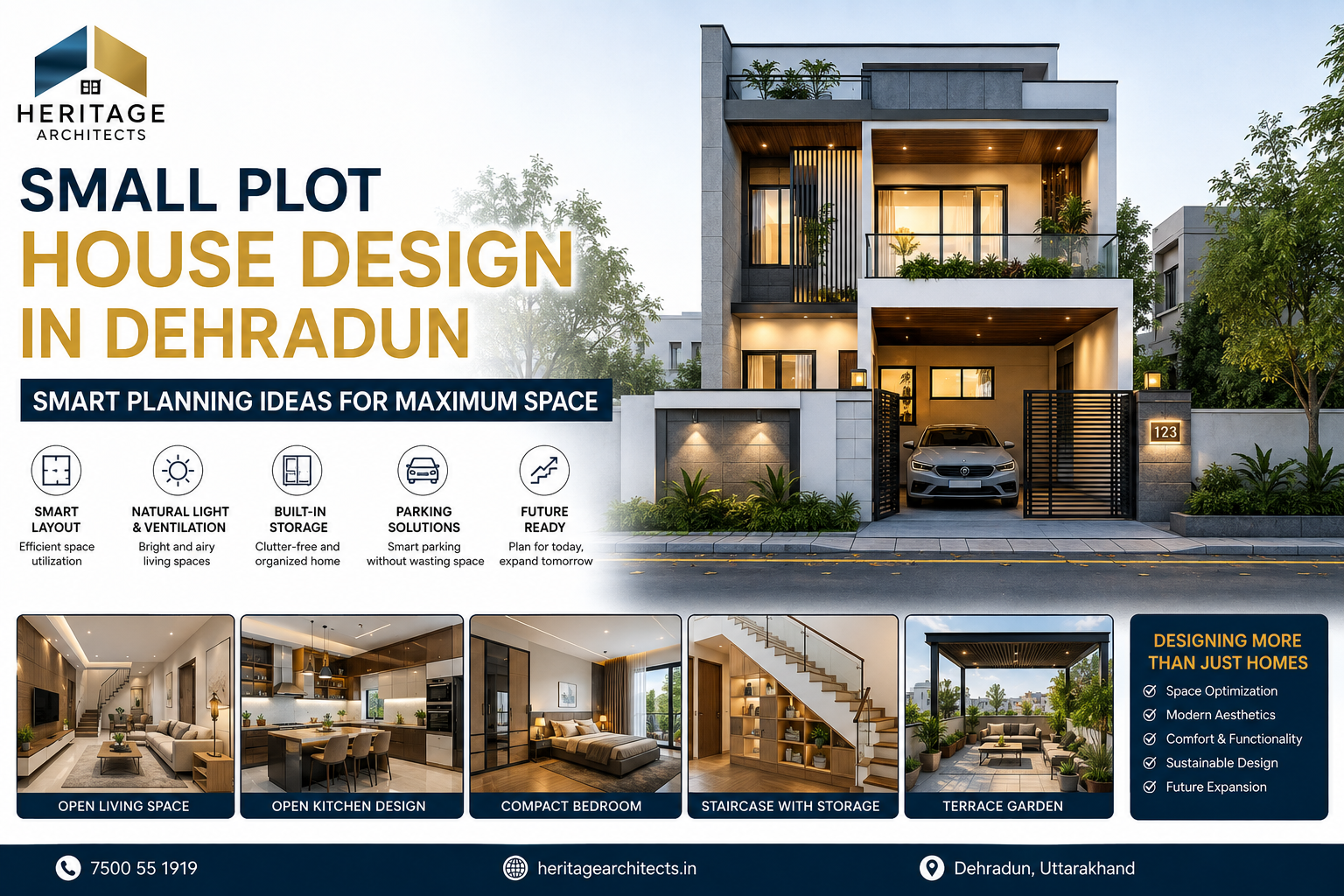 Small Plot House Design in Dehradun: 15 Smart Ideas
