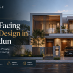 Modern north-facing house design in Dehradun with parking and natural light