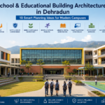 Image Alt Text: Modern educational building designed by a School Architect in Dehradun