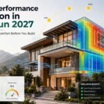 Building Performance Simulation in Dehradun showing energy heat and thermal comfort analysis of a modern home