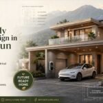 EV-Ready Home Design in Dehradun with electric car charging point and modern residential architecture