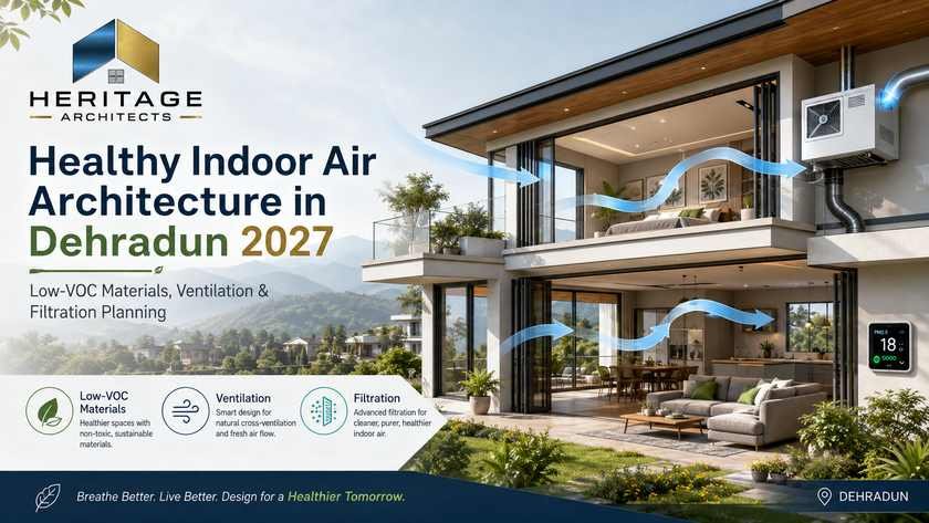Healthy Indoor Air Architecture in Dehradun with low-VOC materials, ventilation and air filtration