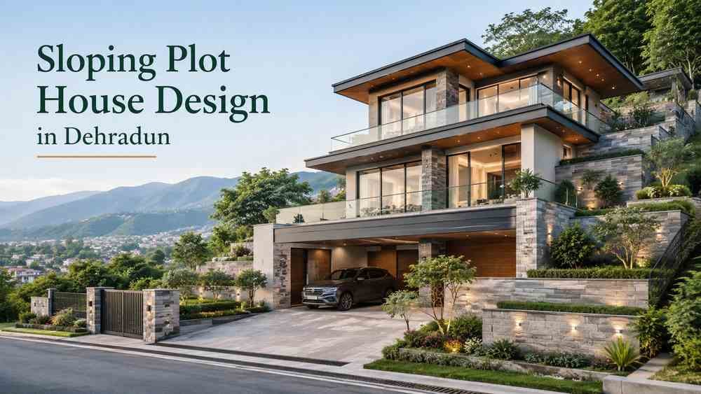 Sloping Plot House Design in Dehradun