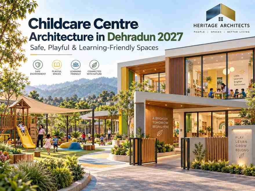 Childcare Centre Architecture in Dehradun with safe play areas, colourful learning zones and child-friendly daycare spaces
