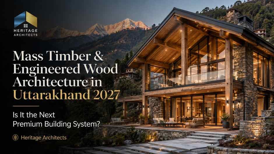 Mass timber and engineered wood architecture in Uttarakhand with CLT and glulam premium home construction