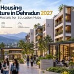 Student Housing Architecture in Dehradun with modern hostel rooms, study spaces and shared student amenities