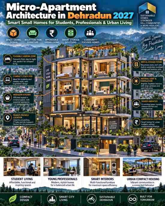 Micro-Apartment Architecture in Dehradun 2027 for students and professionals